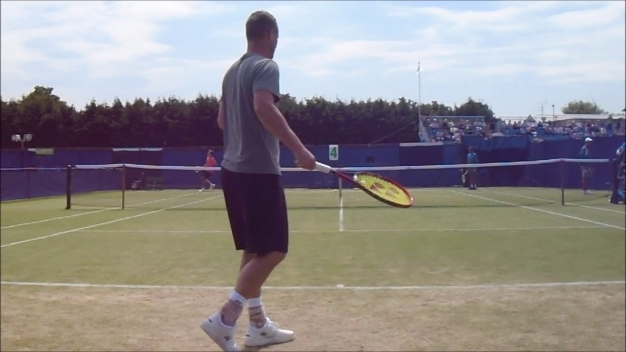 Lleyton Hewitt & Alex de Minaur Practice | Surbiton 2018 | Court Level