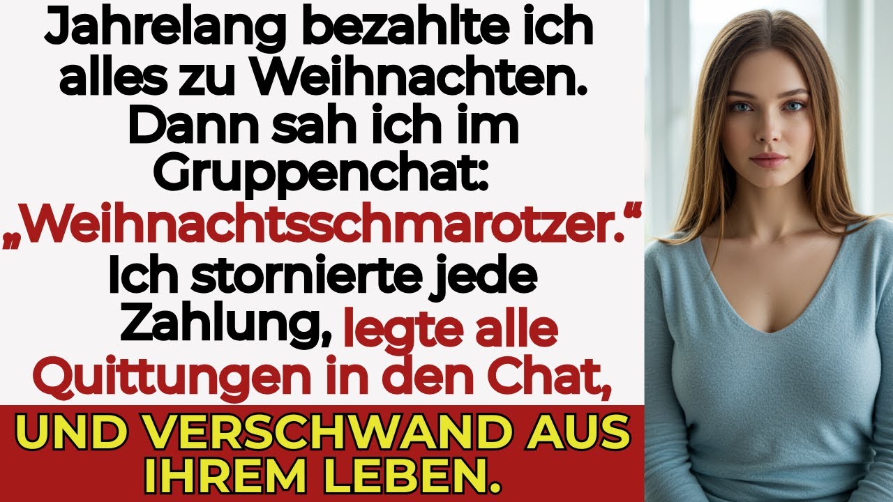 Meine Familie ließ mich an Weihnachten alles zahlen – bis ich im Chat las: „Hauptsache, sie zahlt“…