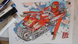 LEGO Sketching (Ninjago#KAI's BLADE CYCLE) screenshot 2