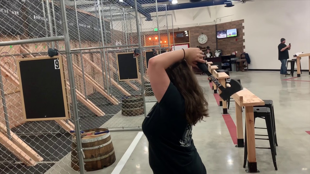 Axe Throwing With Bloopers