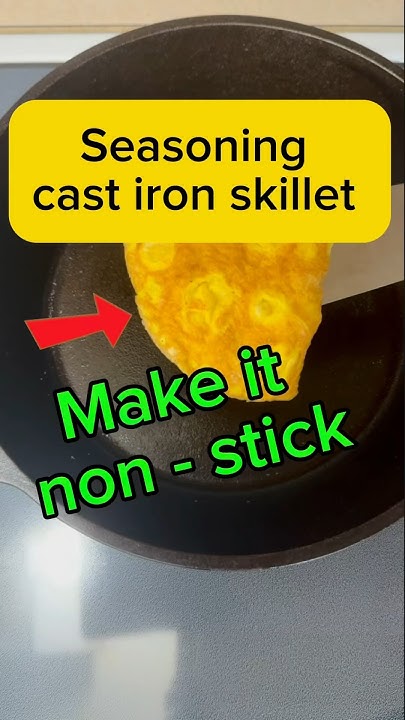 how-to-make-cast-iron-skillet-non-stick-make-egg-pancakes-howto-diy