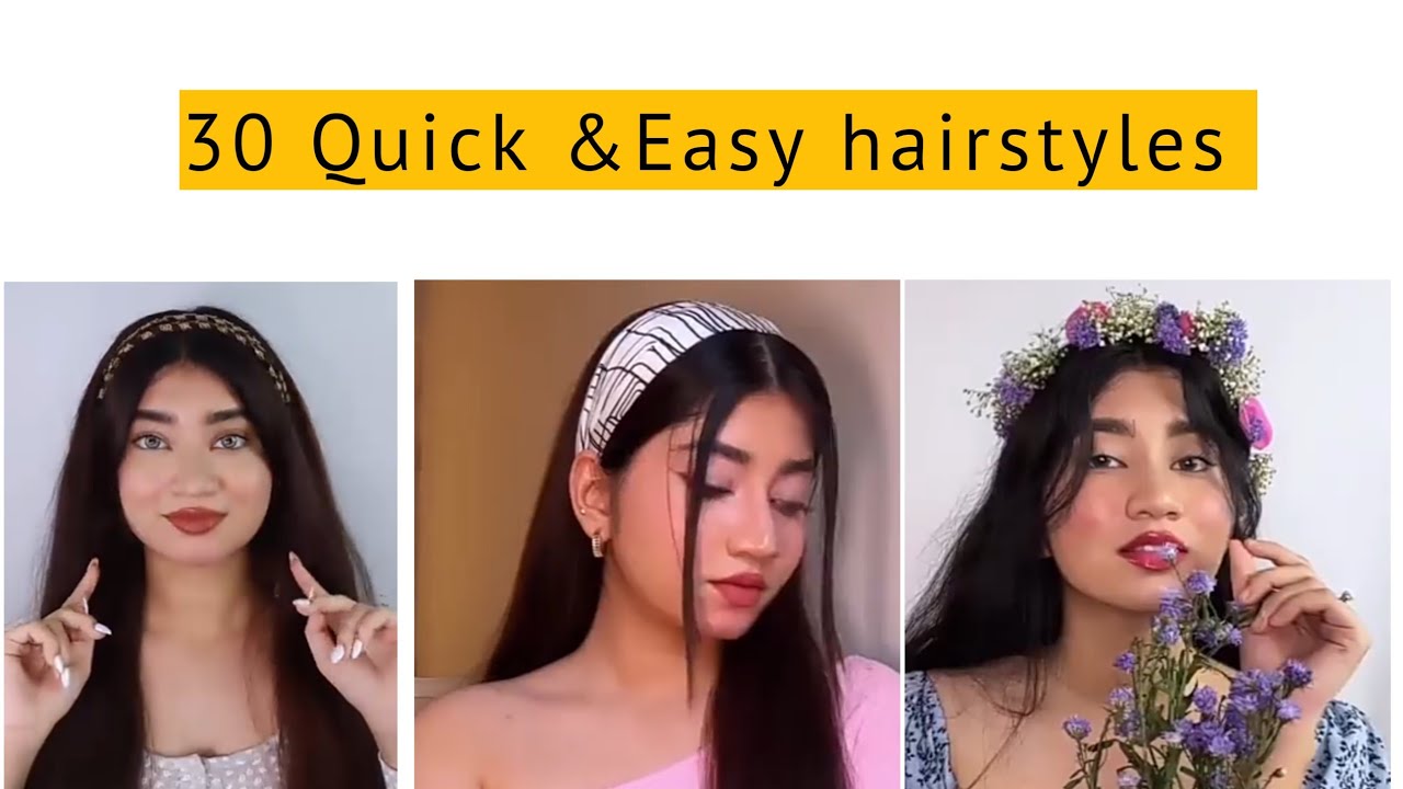 Quick and Easy hairstyles for daily routine | Trending hairstyle looks ...