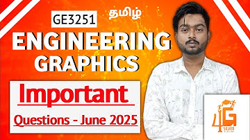 Engineering Graphics Important Questions | June 2025 Batch | GE3251 | Engineering Graphics in Tamil
