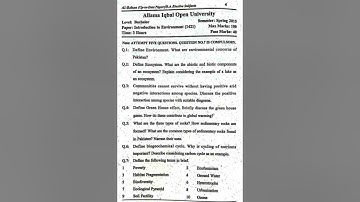 1421 past paper ! Aiou past paper course code 1421 #aiou #1421