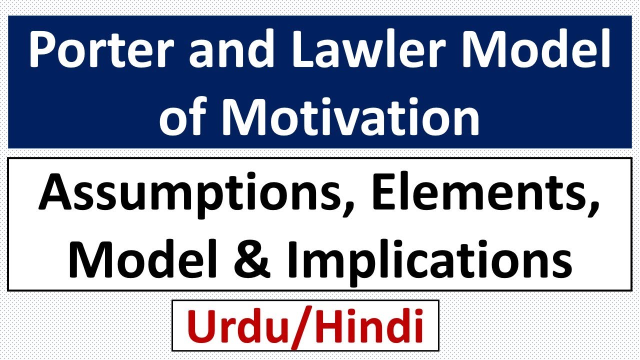 Porter and Lawler Model of MotivationUrdu/Hindi YouTube