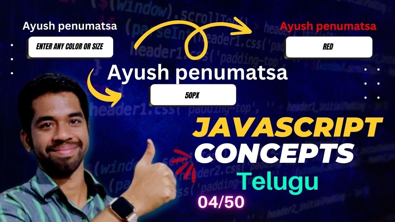 Change text color and size using Javascript - YouTube