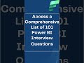 #powerbitutorial #powerbininterview Your Power BI Interview 2024! Top 100 Must-Know Questions