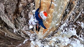 the Black Dike, Cannon Cliff | New Hampshire Ice Climbing POV #northeastice #nemguides