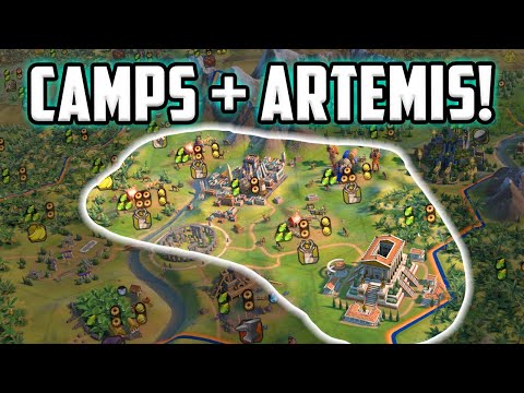 The Most BUSTED start imaginable - Artemis + Camp Pantheon - Civ 6 Sumeria