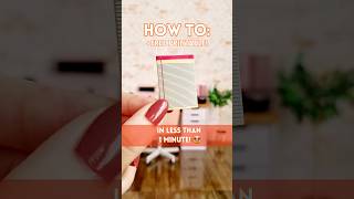Challenge: make a MINIATURE NOTEPAD in 60 seconds (or less)   FREE PRINTABLE 🤩 #dollhouse #barbiediy
