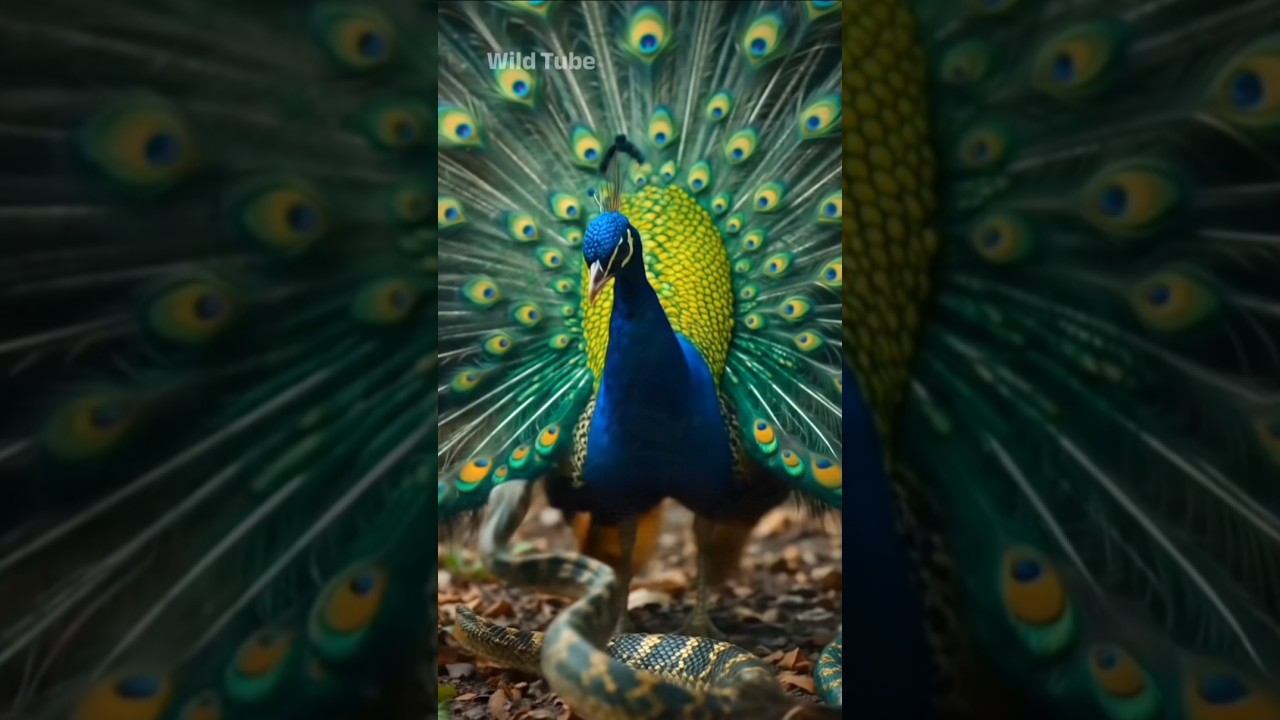 Peacock vs snake : The joy of victory | 