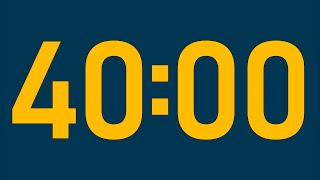40 MINUTE TIMER 🔔 Gentle Alarm [Full HD]