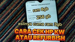 ini Contoh hp Vivo Refusbish atau HP KW, Vivo y91 ram 8 aslinya ram 3. gini cara nge cek asli RAM. screenshot 5