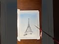 Eiffel Tower Time-Lapse Watercolor Painting #letsmakeart