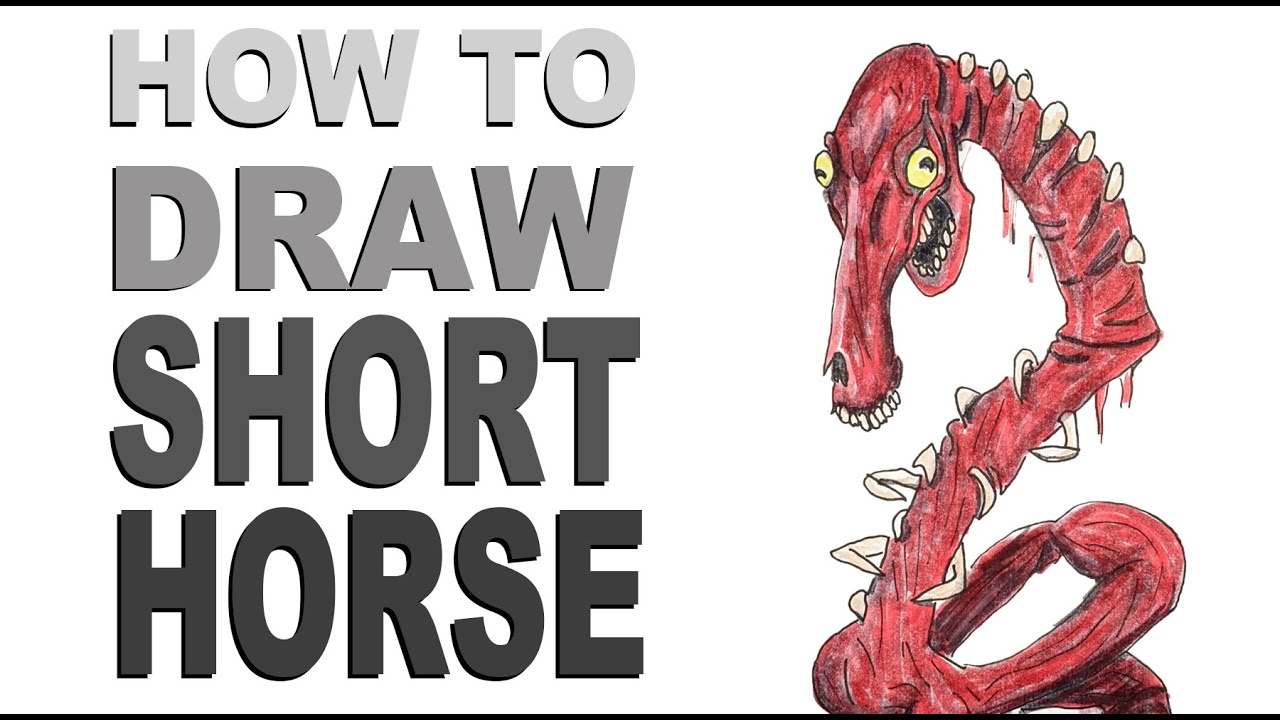 How to draw Short Horse (Trevor Henderson) - YouTube