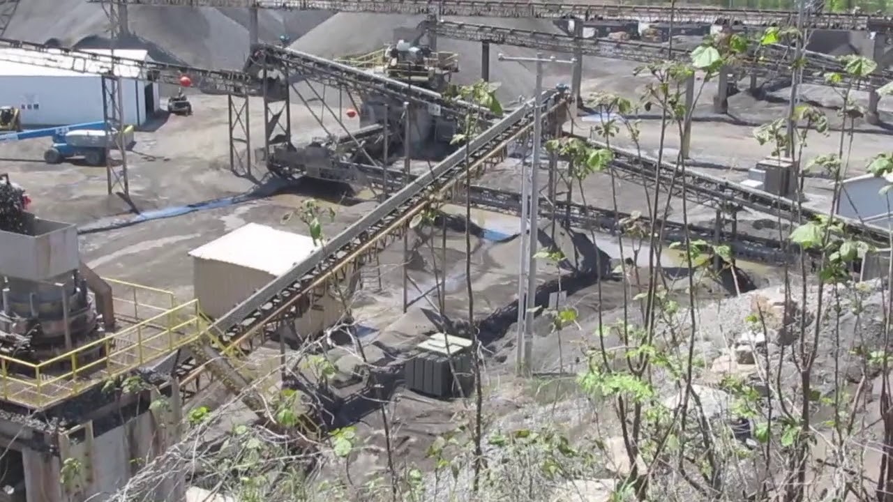 The two processing plants at Lattimore Materials' Stringtown Quarry