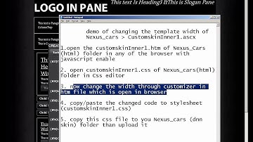 Dnn Nexus Skin Customizer Template Alignment Help