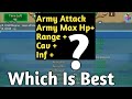 Army attack  army max hp  range  cav  inf which is best  lordsmobile