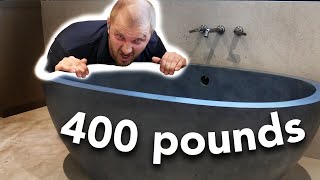 Installation of 400 pounds concrete tub in Rancho Santa Fe, CA by Almco Plumbing 300 views 1 year ago 2 minutes, 5 seconds