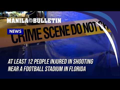 At least 12 people injured in shooting near a football stadium in Florida