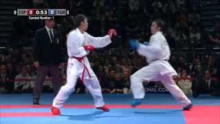 Female Team Kumite Spain Vs Turkey 13. 2014 World Karate Championships. Bronze Medal