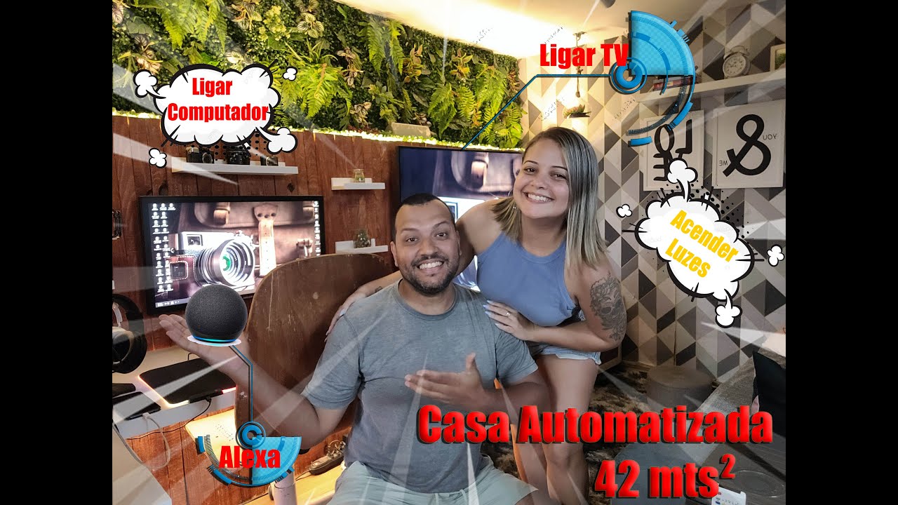 Tour pela nossa kitnet automatizada - 42 Metros Quadrados