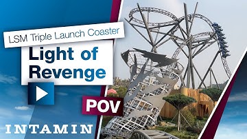 Intamin LSM Triple Launch Coaster „Light of Revenge“ POV @ Happy Valley Nanjing, China