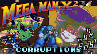 Mega Man X, X2, X3 and X4 Corruptions (LOUD NOISES AND FLASHING COLORS)
