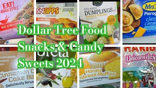 DOLLAR TREE ALL FOOD/SNACKS & CANDY SWEETS!!! 2024#dollartree#snacks#candy#shopping#new#food#sweet