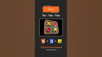 Tic Tac Toe Game Mini-Project – HTML + CSS + JavaScript #Shorts #HTMLCSSJS #CSSAnimation