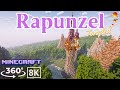 [Minecraft 360VR 8K] Journey from Rapunzel’s Tower to the Lantern-Lit Castle (Tangled)
