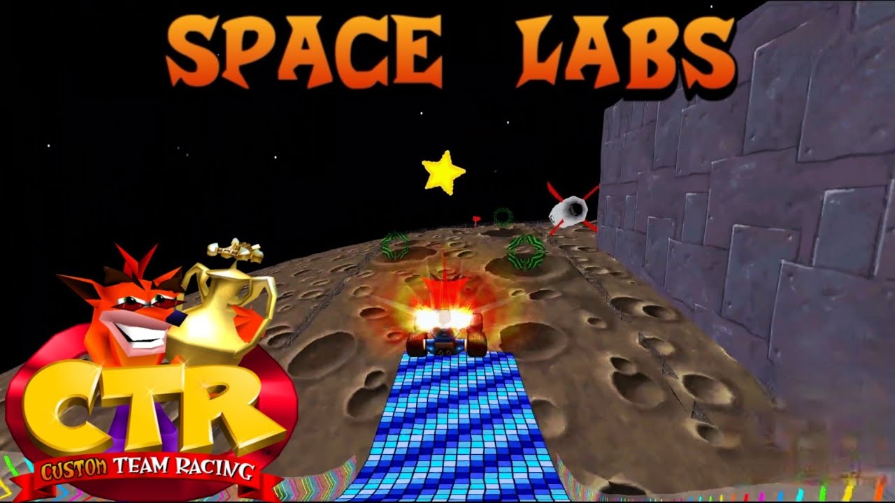 CTR Crash Team Racing: Space Labs Custom Track By Blounard - YouTube