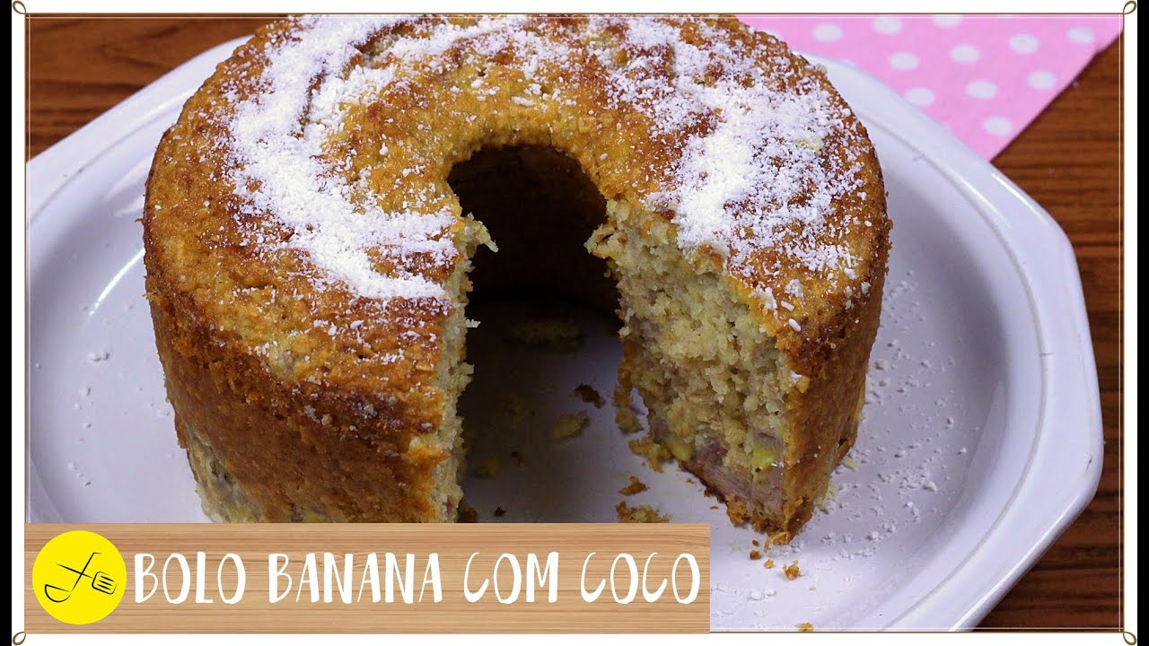 BOLO DE BANANA COM COCO DE LIQUIDIFICADOR - Receitas saudáveis com a Chef  Susan Martha