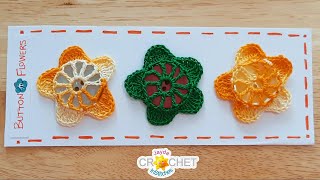 Cute As A Button Flower - Crochet Thread Pattern & Tutorial