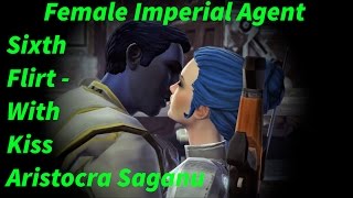 SWTOR - Female Imperial Agent - Sixth Flirt With Kiss (Aristocra Saganu Romance)