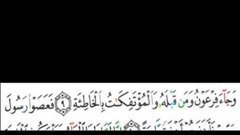 069 سورة الحاقة من الاية 9 إلى 18