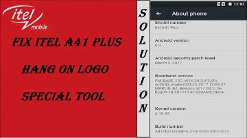 Itel A41 and A41plus hang on logo SOLUTION (Modified Tool)