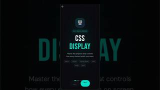 CSS display Property Explained in 60 Seconds! 🖥️ #shorts