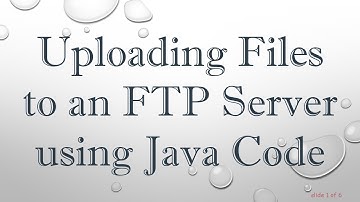 Uploading Files to an FTP Server using Java Code