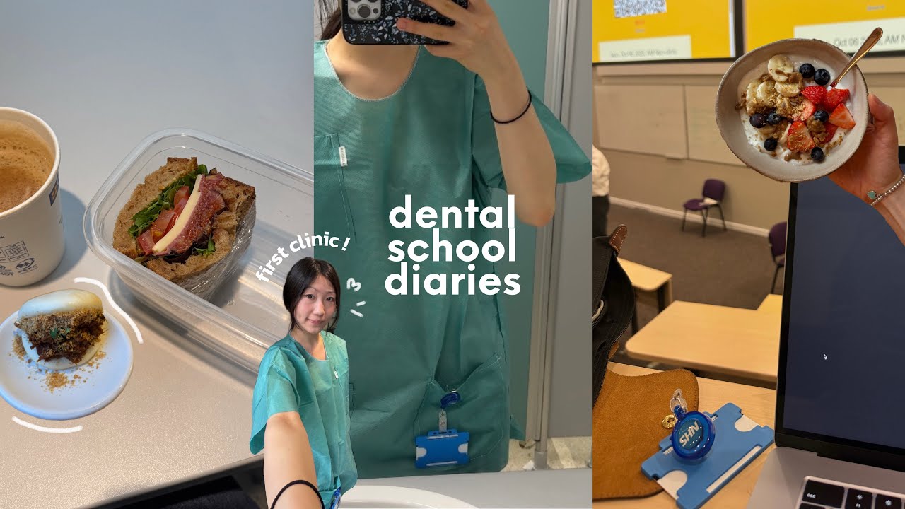 London dental school diaries | studying at library, first clinic, meeting friends