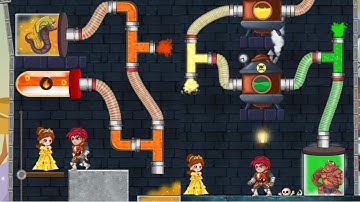 Giải Cứu Công Chúa 👸 Giải Đố Trò Chơi Hero Pipe Rescue (Level 235-237)