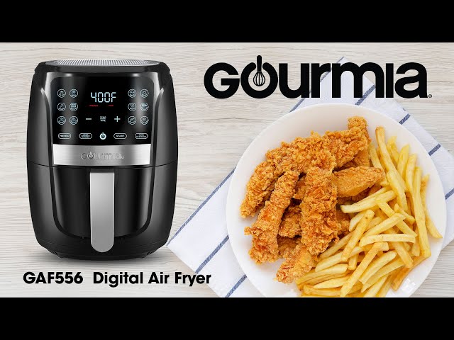 Air Fryers, Gourmia GAF556 5-Quart Digital Air Fryer - No Oil Healthy Frying  - 12 One-Touch Cooking Functions - Guided Cooking Prompts - Easy Clean-Up -  Recipe Book Included