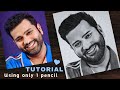 How to draw rohit sharma  step by step  drawing tutorial  youcandraw
