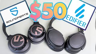 SoundPeats Space VS Edifier WH700NB BEST Over Ear ANC HeadPhones Under $50