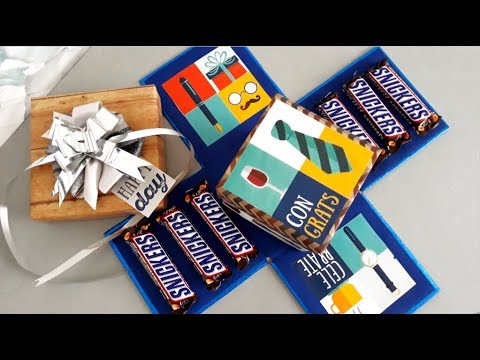 DIY ♡ CAJA SORPRESA ELEGANTE CON CHOCOLATES PARA TU NOVIO / PAPÁ / AMIGO |  Erandy Paz - YouTube