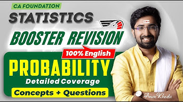 CA Foundation | Statistics | Probability | Detailed Coverage | 100% English | South Students