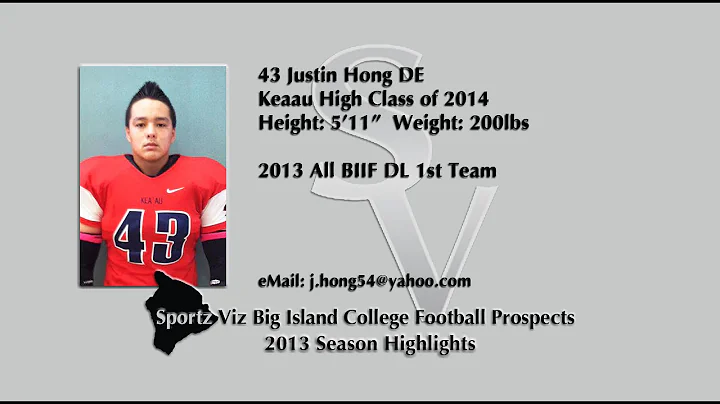 43 Justin Hong DE 2013 Season Highlights