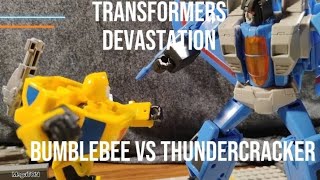 Transformers Devastation PT: 1 , Bumblebee vs Thundercracker, stop motion fight  Wealth