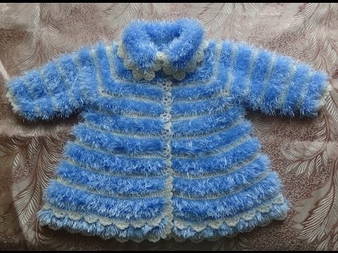 Видеоурок вязание крючком пальто из травки для девочки 3 года