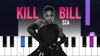 SZA - Kill Bill  (Piano tutorial)